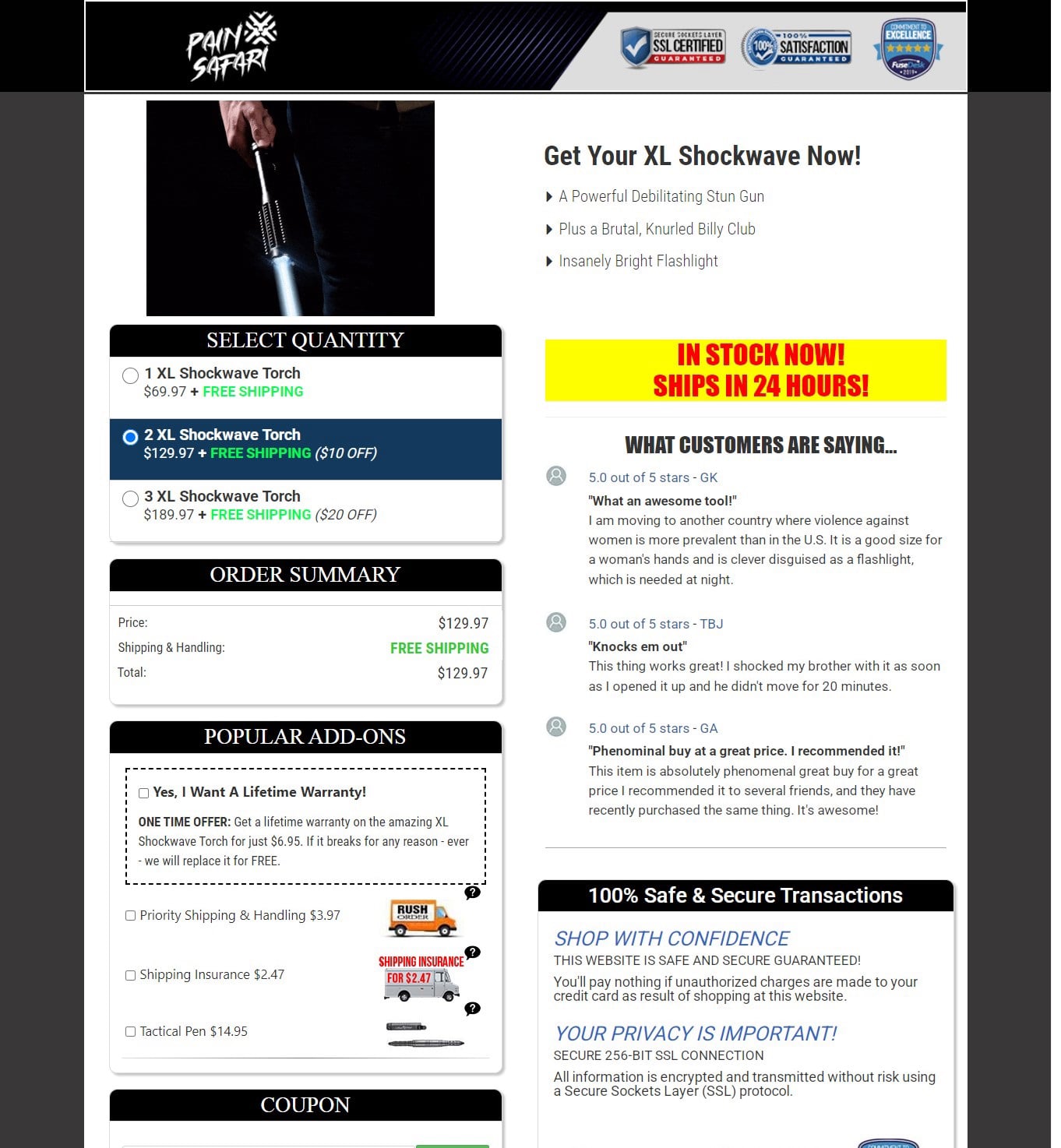 shockwave torch for sale