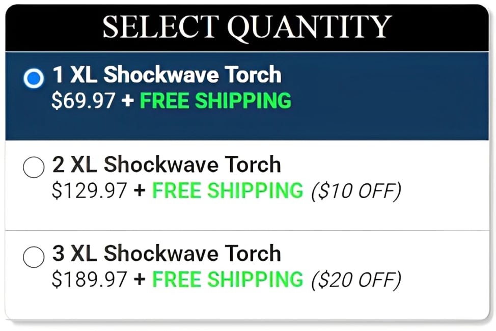 XL Shockwave Torch Price